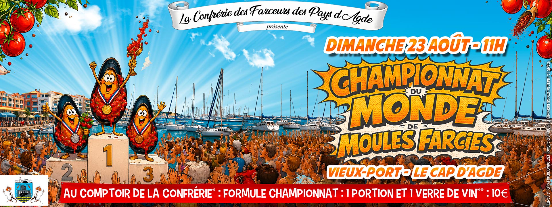 Affiche Championnat du monde de moules farcies à l'agathoise