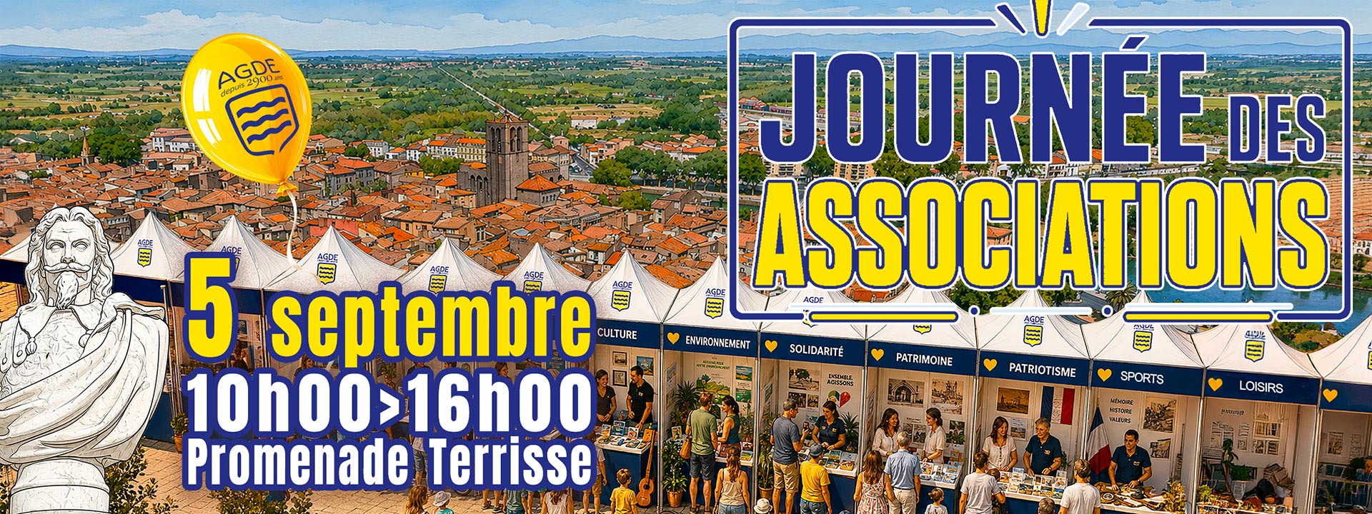 Affiche Journée des Associations 2026, 5 septembre de 10h à 16h