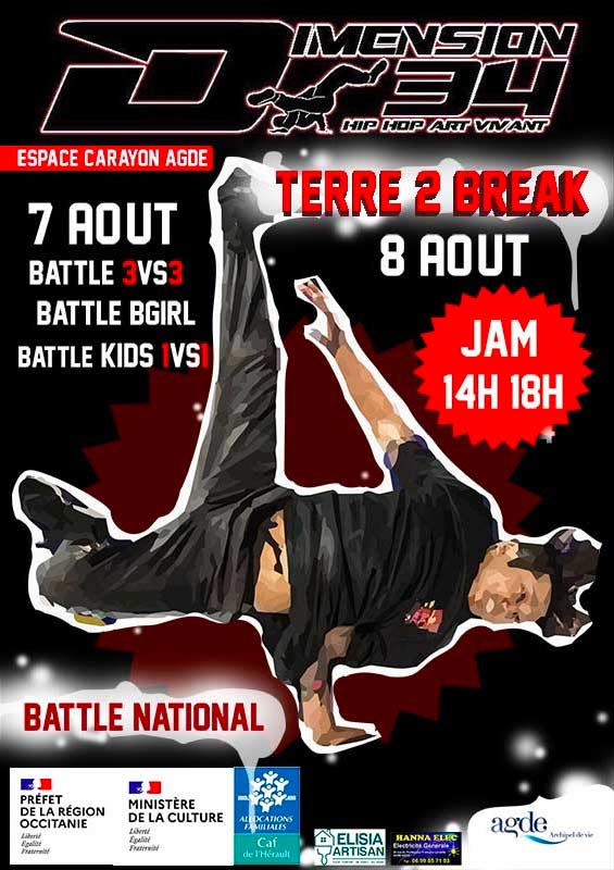 Compétition Nationale de Break dance / Hip Hop «Terre 2 Break»