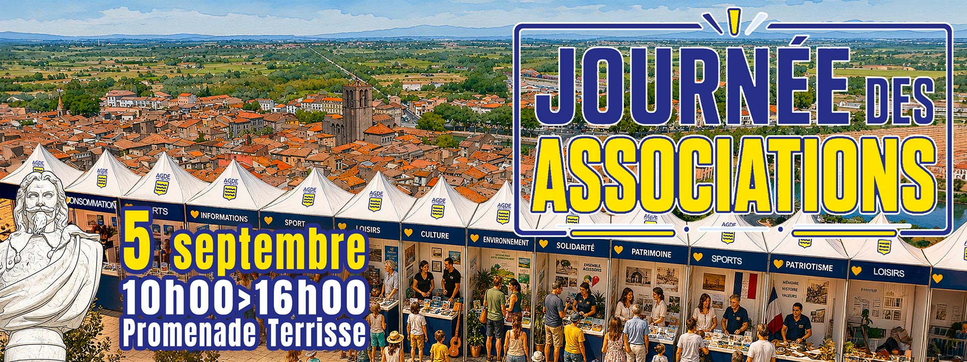 Affiche Journée des Associations 2026, 5 septembre de 10h à 16h