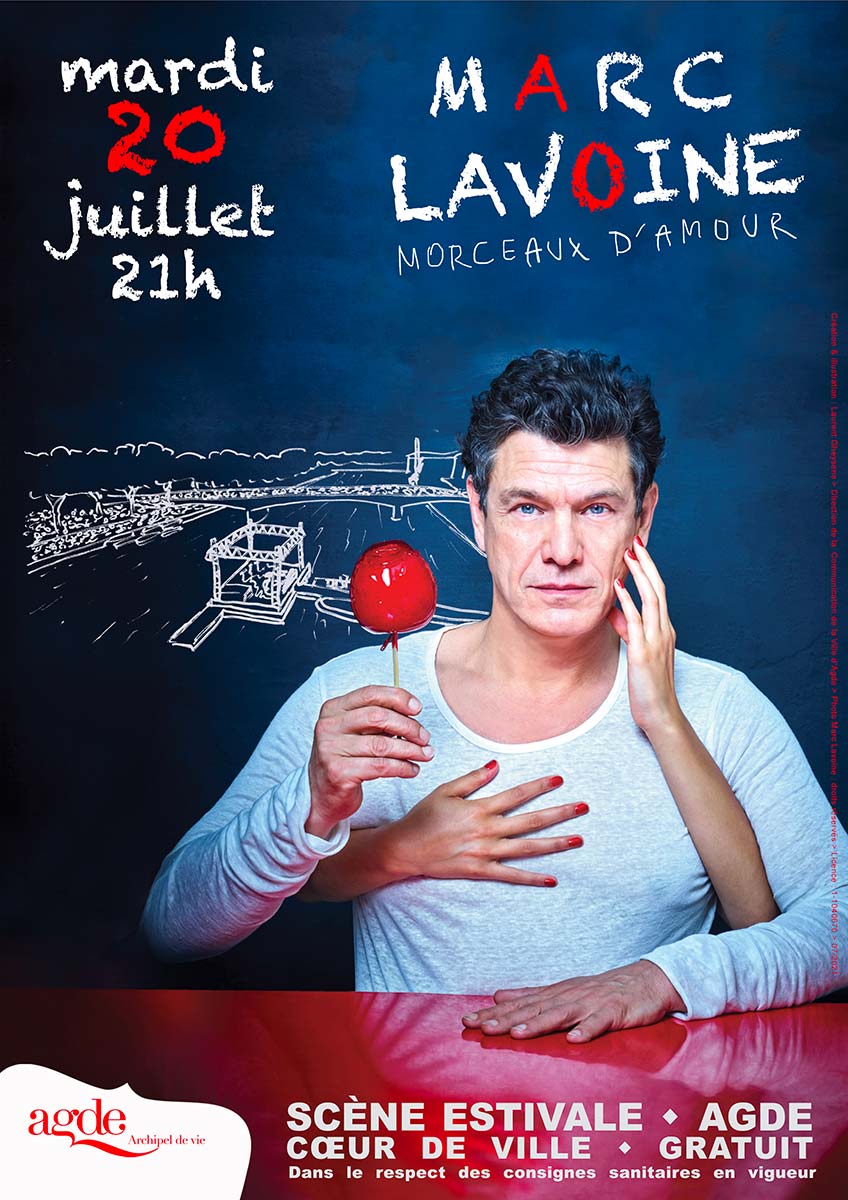 Concert Scène Estivale Agde Marc Lavoine mardi 20 juillet 2021