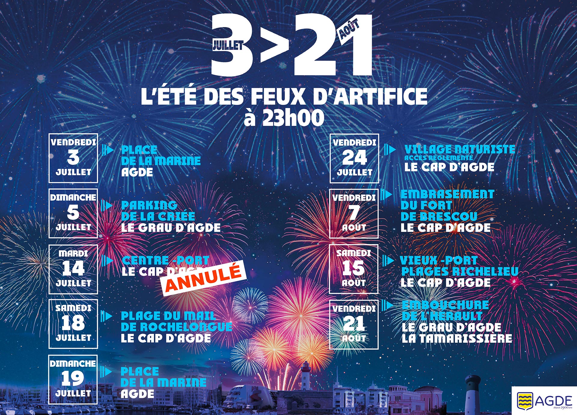 Affiche L'été des feux d'artifice 2026